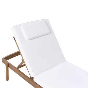 Solstol utomhus med Dyna Marcetelli Akaciaträ - Brun/Vit - Utemöbler & utemiljö - Utestol & trädgårdsstol - Solsäng & solvagn