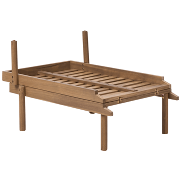 Solstol utomhus med Dyna Marcetelli Akaciaträ - Brun/Vit - Utemöbler & utemiljö - Utestol & trädgårdsstol - Solsäng & solvagn