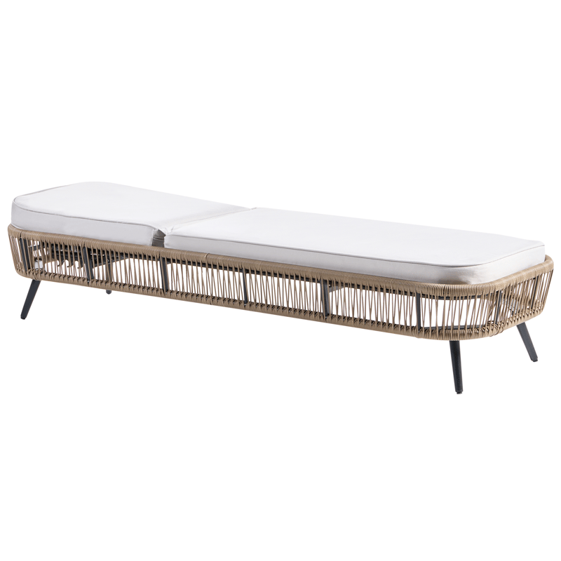 Solstol utomhus med Dyna Zeri Konstrotting - Beige - Utemöbler & utemiljö - Utestol & trädgårdsstol - Solsäng & solvagn