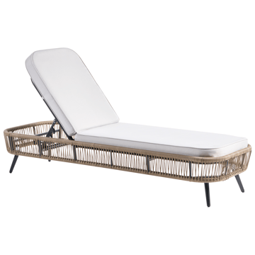 Solstol utomhus med Dyna Zeri Konstrotting - Beige - Utemöbler & utemiljö - Utestol & trädgårdsstol - Solsäng & solvagn