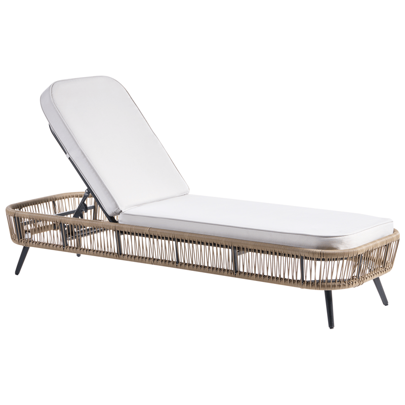 Solstol utomhus med Dyna Zeri Konstrotting - Beige - Utemöbler & utemiljö - Utestol & trädgårdsstol - Solsäng & solvagn