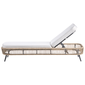 Solstol utomhus med Dyna Zeri Konstrotting - Beige - Utemöbler & utemiljö - Utestol & trädgårdsstol - Solsäng & solvagn