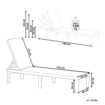 Solstol utomhus Ossimo - Grön - Utemöbler & utemiljö - Utestol & trädgårdsstol - Solstol