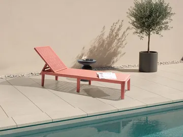 Solstol utomhus Ossimo - Röd - Utemöbler & utemiljö - Utestol & trädgårdsstol - Solstol