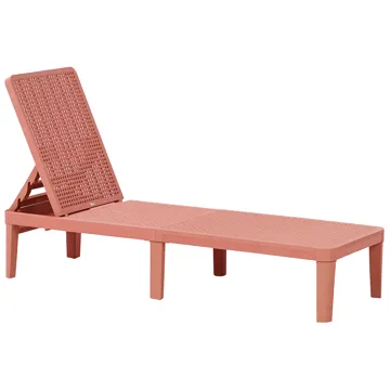 Solstol utomhus Ossimo - Röd - Utemöbler & utemiljö - Utestol & trädgårdsstol - Solstol