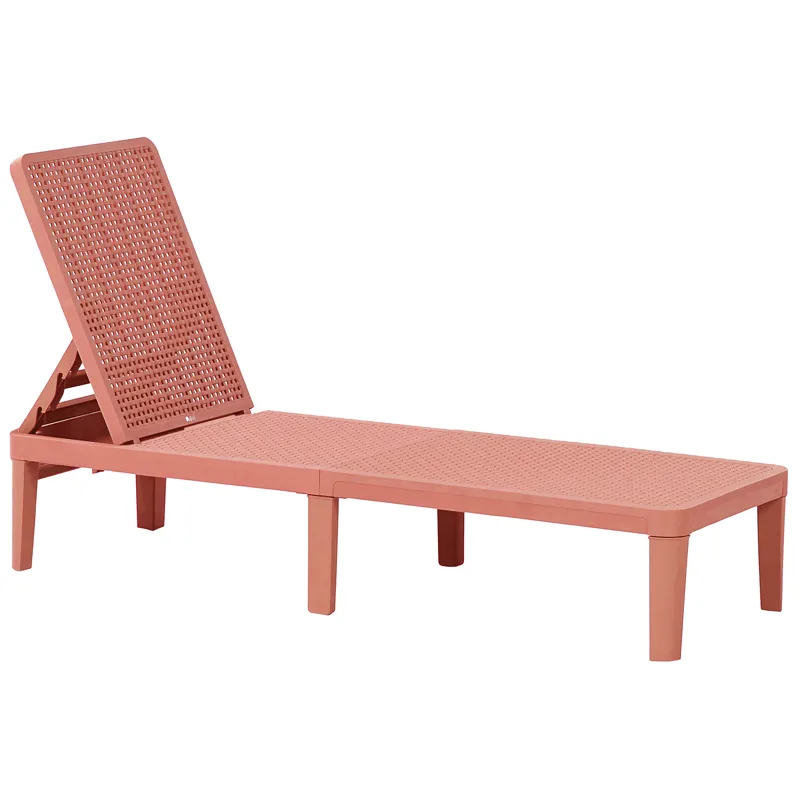 Solstol utomhus Ossimo - Röd - Utemöbler & utemiljö - Utestol & trädgårdsstol - Solstol