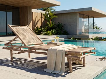 Solstol utomhus Sulmona Bambuträ - Brun - Utemöbler & utemiljö - Utestol & trädgårdsstol - Solsäng & solvagn