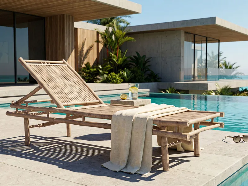 Solstol utomhus Sulmona Bambuträ - Brun - Utemöbler & utemiljö - Utestol & trädgårdsstol - Solsäng & solvagn