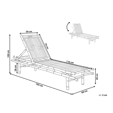 Solstol utomhus Sulmona Bambuträ - Brun - Utemöbler & utemiljö - Utestol & trädgårdsstol - Solsäng & solvagn