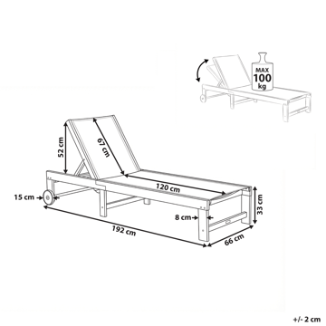 Solstol utomhus Pedesina Akaciaträ - Brun/Beige - Utemöbler & utemiljö - Utestol & trädgårdsstol - Solsäng & solvagn