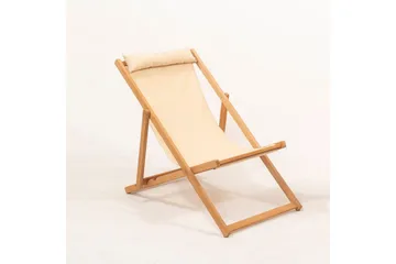 Solstol Zarith Kräm - Cremevit - Utemöbler & utemiljö - Utestol & trädgårdsstol - Solstol