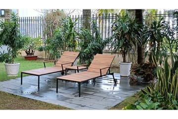 2st Abellas Solsäng + Abellas Sidobord - Utemöbler & utemiljö - Utestol & trädgårdsstol - Solstol