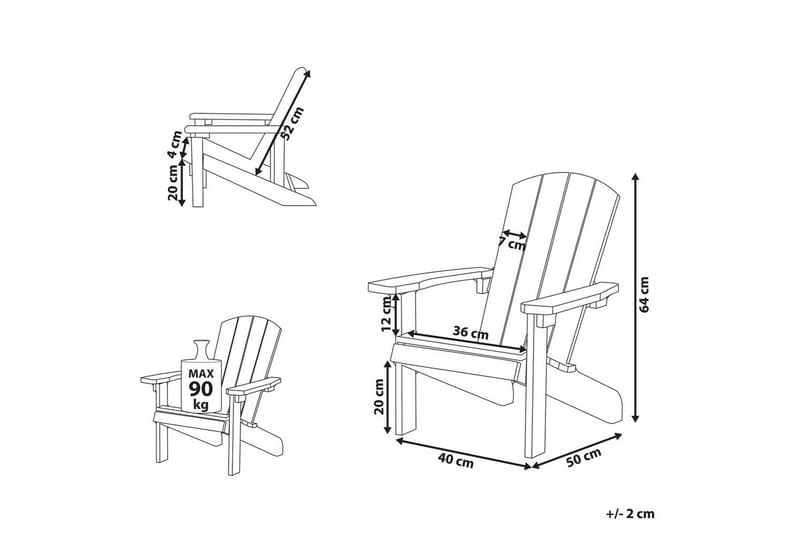 Barnstol Adirondack - Blå - Utemöbler & utemiljö - Utestol & trädgårdsstol - Solstol - Däckstol