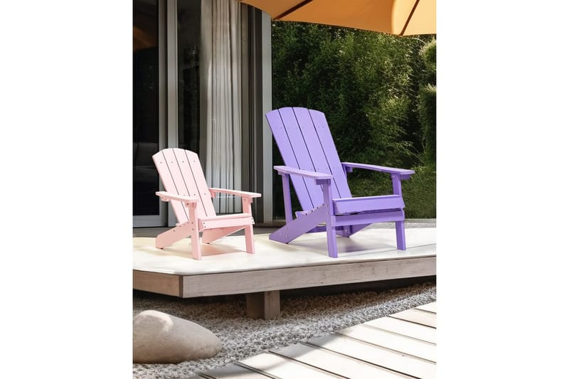 Barnstol Adirondack - Rosa - Utemöbler & utemiljö - Utestol & trädgårdsstol - Solstol - Däckstol