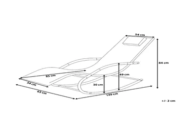 Carano Solstol 149 cm - Blå - Utemöbler & utemiljö - Utestol & trädgårdsstol - Solstol