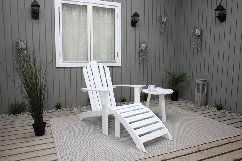 Cranston Däckstol - Vit - Utemöbler & utemiljö - Utestol & trädgårdsstol - Solstol - Däckstol