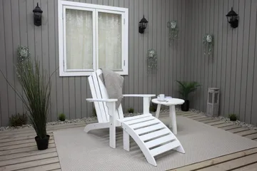 Cranston Fotpall till däckstol - Vit - Utemöbler & utemiljö - Utestol & trädgårdsstol - Solstol - Däckstol