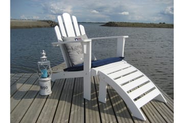 Cranston Fotpall till däckstol - Vit - Utemöbler & utemiljö - Utestol & trädgårdsstol - Solstol - Däckstol