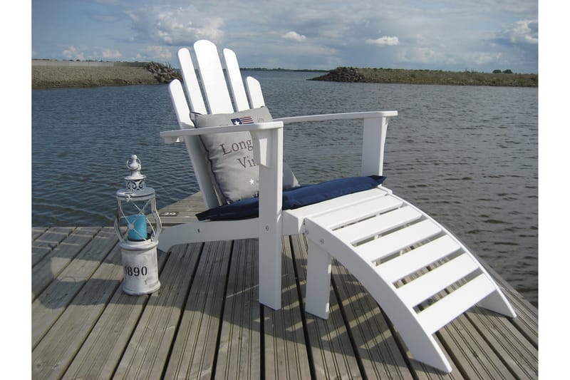 Cranston Fotpall till däckstol - Vit - Utemöbler & utemiljö - Utestol & trädgårdsstol - Solstol - Däckstol