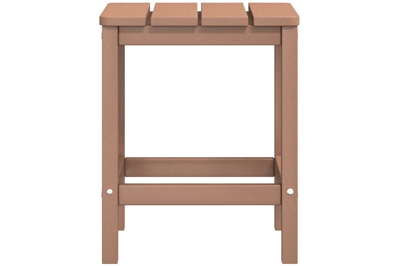 Däckstol för trädgården med pall och bord HDPE brun - Brun - Däckstol