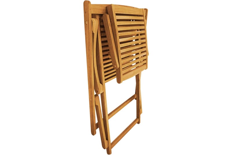 Däckstol med fotstöd massivt akaciaträ - Brun - Däckstol
