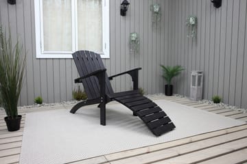 Däckstol Rolston - Kaffesvart - Utemöbler & utemiljö - Utestol & trädgårdsstol - Solstol - Däckstol
