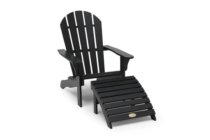 Däckstol Tennessee med Fotstöd Orkangrå, Hillerstorp