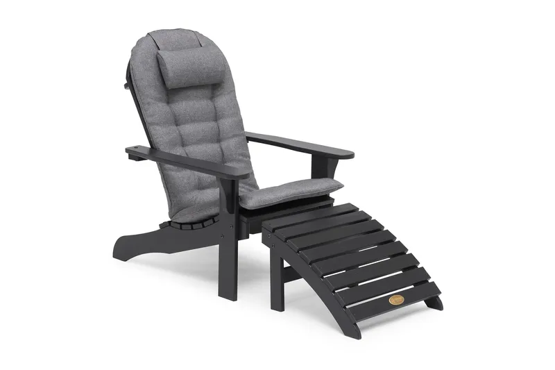 Däckstol Tennessee med Fotstöd Orkangrå - Hillerstorp - Utemöbler & utemiljö - Utestol & trädgårdsstol - Solstol - Däckstol