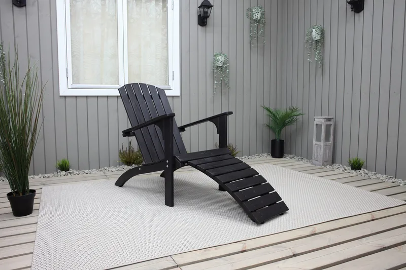 Rolston Däckstol - Kaffesvart - Utemöbler & utemiljö - Utestol & trädgårdsstol - Solstol - Däckstol