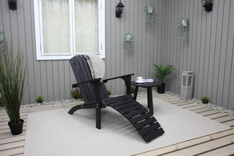 Rolston Däckstol - Kaffesvart - Utemöbler & utemiljö - Utestol & trädgårdsstol - Solstol - Däckstol