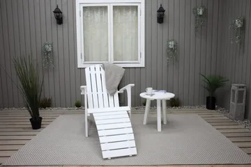 Rolston Däckstol med Fotpall - Vit - Utemöbler & utemiljö - Utestol & trädgårdsstol - Solstol - Däckstol