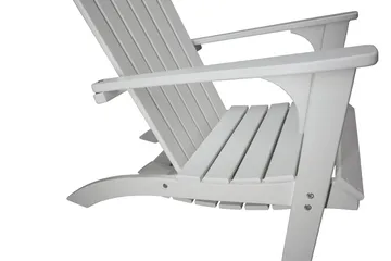 Rolston Däckstol med Fotpall - Vit - Utemöbler & utemiljö - Utestol & trädgårdsstol - Solstol - Däckstol