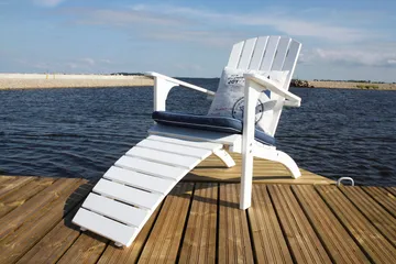 Rolston Däckstol med Fotpall - Vit - Utemöbler & utemiljö - Utestol & trädgårdsstol - Solstol - Däckstol