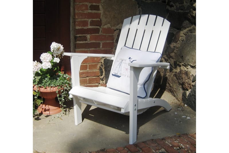 Rolston Däckstol med Fotpall - Vit - Utemöbler & utemiljö - Utestol & trädgårdsstol - Solstol - Däckstol