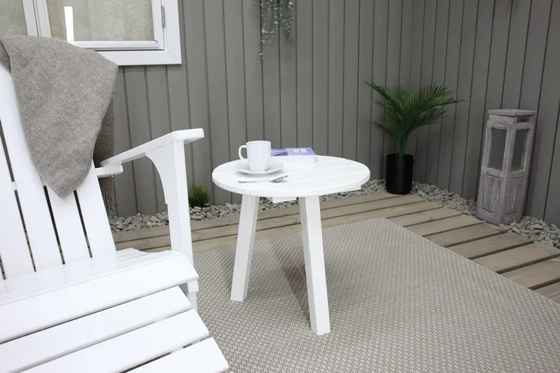 Rolston Däckstol med Fotpall - Vit - Utemöbler & utemiljö - Utestol & trädgårdsstol - Solstol - Däckstol