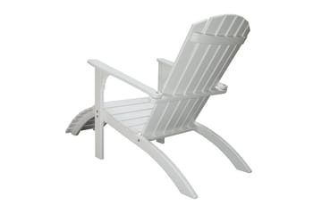 Rolston Däckstol med Fotpall - Vit - Utemöbler & utemiljö - Utestol & trädgårdsstol - Solstol - Däckstol