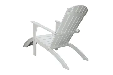 Rolston Däckstol med Fotpall - Vit - Utemöbler & utemiljö - Utestol & trädgårdsstol - Solstol - Däckstol