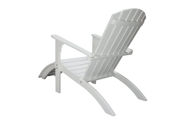 Rolston Däckstol med Fotpall - Vit - Utemöbler & utemiljö - Utestol & trädgårdsstol - Solstol - Däckstol