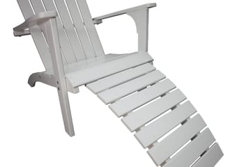 Rolston Däckstol med Fotpall - Vit - Utemöbler & utemiljö - Utestol & trädgårdsstol - Solstol - Däckstol