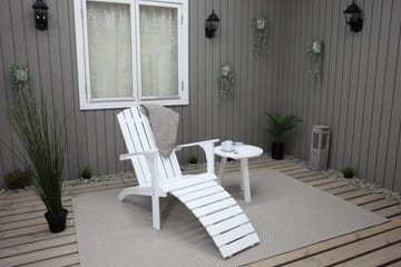 Rolston Däckstol med Fotpall - Vit - Utemöbler & utemiljö - Utestol & trädgårdsstol - Solstol - Däckstol