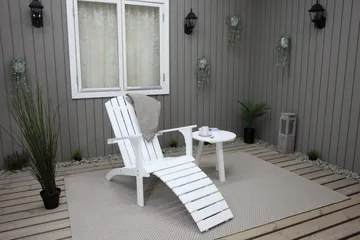 Rolston Däckstol med Fotpall - Vit - Utemöbler & utemiljö - Utestol & trädgårdsstol - Solstol - Däckstol