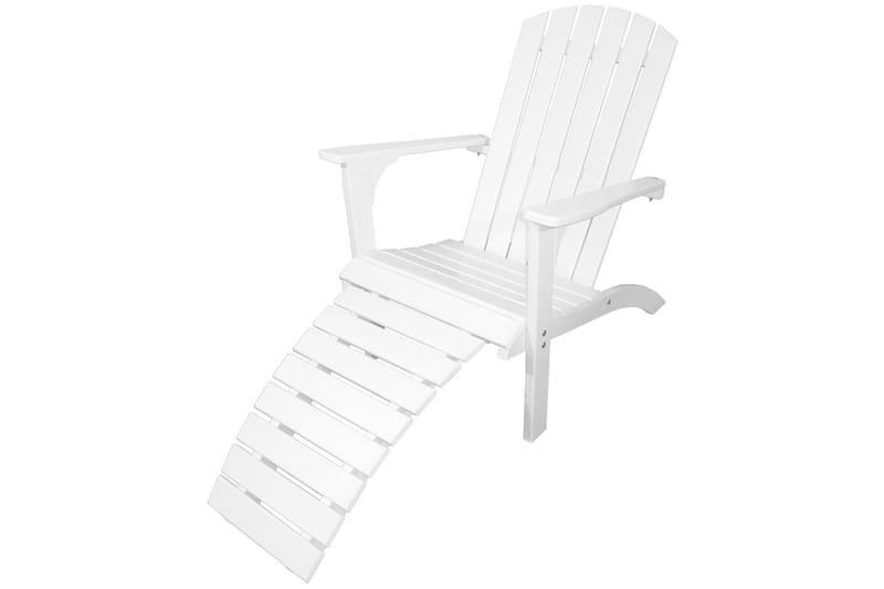 Rolston Däckstol med Fotpall - Vit - Utemöbler & utemiljö - Utestol & trädgårdsstol - Solstol - Däckstol