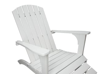 Rolston Däckstol med Fotpall - Vit - Utemöbler & utemiljö - Utestol & trädgårdsstol - Solstol - Däckstol