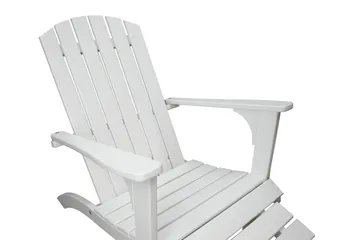 Rolston Däckstol med Fotpall - Vit - Utemöbler & utemiljö - Utestol & trädgårdsstol - Solstol - Däckstol