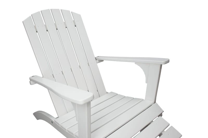 Rolston Däckstol med Fotpall - Vit - Utemöbler & utemiljö - Utestol & trädgårdsstol - Solstol - Däckstol