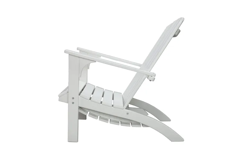 Rolston Däckstol med Fotpall - Vit - Utemöbler & utemiljö - Utestol & trädgårdsstol - Solstol - Däckstol