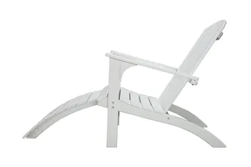 Rolston Däckstol med Fotpall - Vit - Utemöbler & utemiljö - Utestol & trädgårdsstol - Solstol - Däckstol