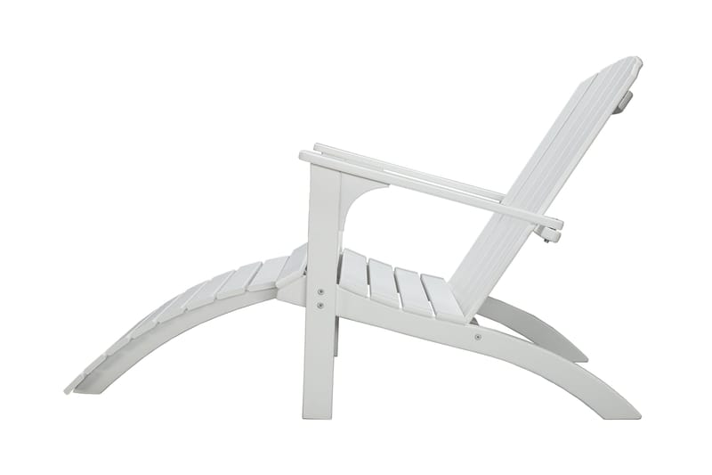 Rolston Däckstol med Fotpall - Vit - Utemöbler & utemiljö - Utestol & trädgårdsstol - Solstol - Däckstol