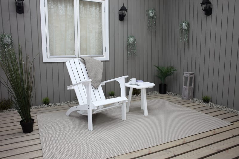 Rolston Däckstol med Fotpall - Vit - Utemöbler & utemiljö - Utestol & trädgårdsstol - Solstol - Däckstol