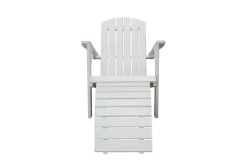 Rolston Däckstol med Fotpall - Vit - Utemöbler & utemiljö - Utestol & trädgårdsstol - Solstol - Däckstol